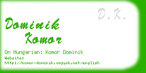 dominik komor business card